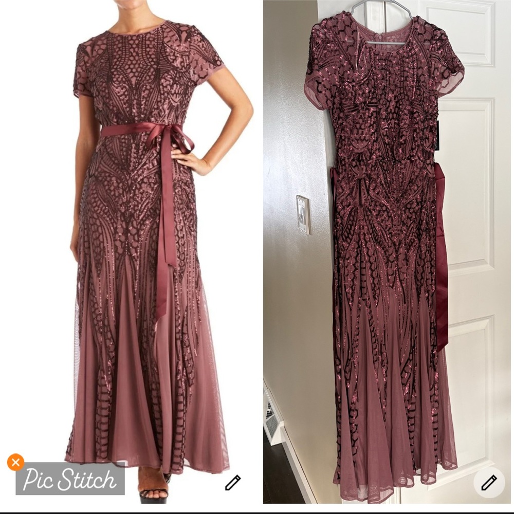 NEW R&M Richard’s sequined evening gown